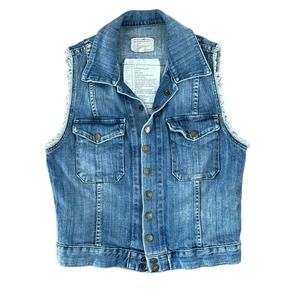 Current/Elliott Blue Denim Vest